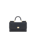Dolce & Gabbana Black Calf Leather Bos Taurus Shoulder Bag