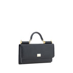 Dolce & Gabbana Black Calf Leather Bos Taurus Shoulder Bag