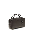 Brunello Cucinelli Brown Calf Leather Bos Taurus Shoulder Bag