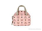 MCM Signature Half Moon Top Handle Crossbody Bag
