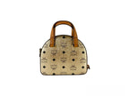 MCM Half Moon Mini Round Top Tote Crossbody Bag