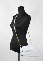 MCM Small Mode Travia Pebbled Visetos Leather Shoulder Crossbody Clutch Bag