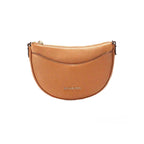Michael Kors Dover Small Luggage Pebbled Leather Half Moon Crossbody Bag Purse