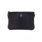 Burberry Peyton Monogram Black Leather Pouch Crossbody Bag Purse