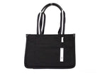 Marc Jacobs Medium Black Canvas Fabric Shoulder Convertible Tote Purse Bag