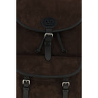 Valentino Garavani Brown Calf Leather Bos Taurus Backpack