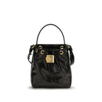 Balmain Black Calf Leather Bos Taurus Backet Bag