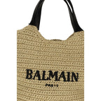 Balmain Beige Viscose Shoulder Bag