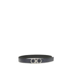 Ferragamo Blue Calf Leather Bos Taurus Regular Belt