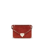 Valentino Garavani Red Suede Leather Shoulder Bag