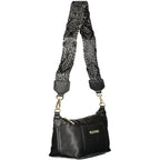 Mario Valentino Nero Polyurethane Women's Bag with Adjustable Shoulder Strap