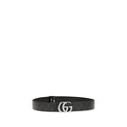 Gucci Black Calf Leather Bos Taurus Regular Belt