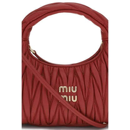 Miu Miu Red Calf Leather Bos Taurus Handbag