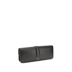 Khaite Black Calf Leather Bos Taurus Clutch Bag