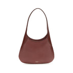 Khaite Bordeaux Calf Leather Bos Taurus Shoulder Bag