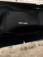 The Attico Gray Leather Clutch Bag