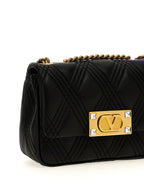 Valentino Garavani Black Lamb Leather Shoulder Bag
