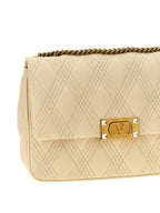 Valentino Garavani White Lamb Leather Shoulder Bag