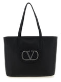 Valentino Garavani Black Calfskin Tote Bag