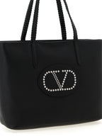 Valentino Garavani Black Calfskin Tote Bag