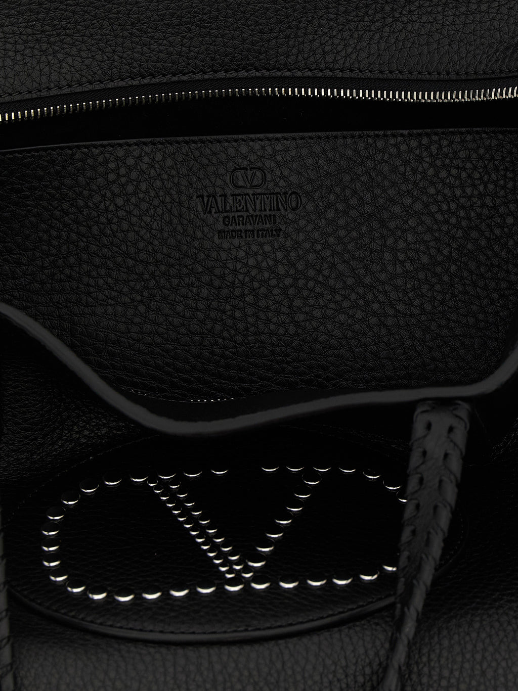 Valentino Garavani Black Calfskin Tote Bag