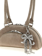 Self-Portrait Gray Lamb Leather Shoulder Bag