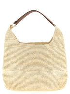 Maison Michel Brown Raffia Shoulder Bag