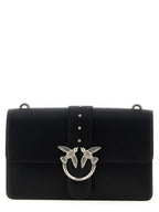 PINKO Black Goatskin Crossbody Bag