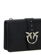 PINKO Black Goatskin Crossbody Bag