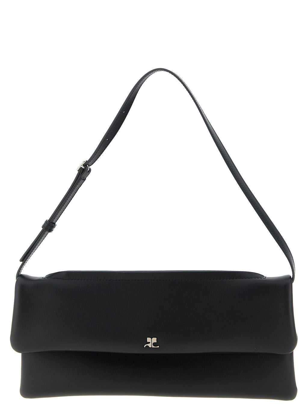 Courrèges Black Cowhide Clutch Bag