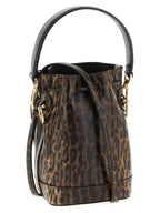 Fendi Brown Velvet Leather Handbag