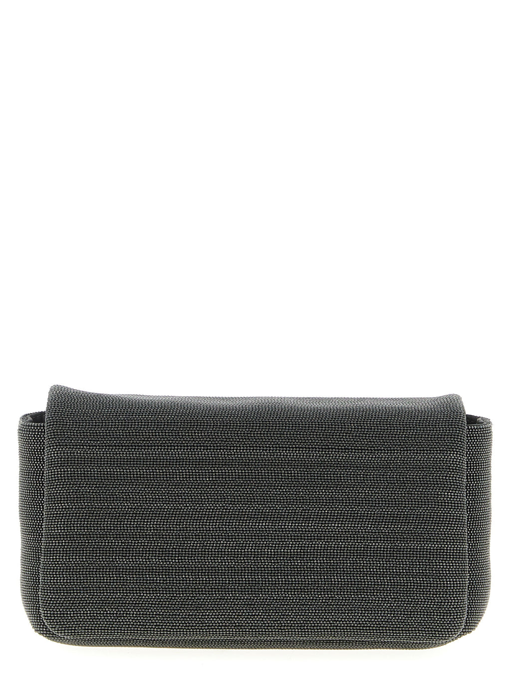 Brunello Cucinelli Black Leather Clutch Bag