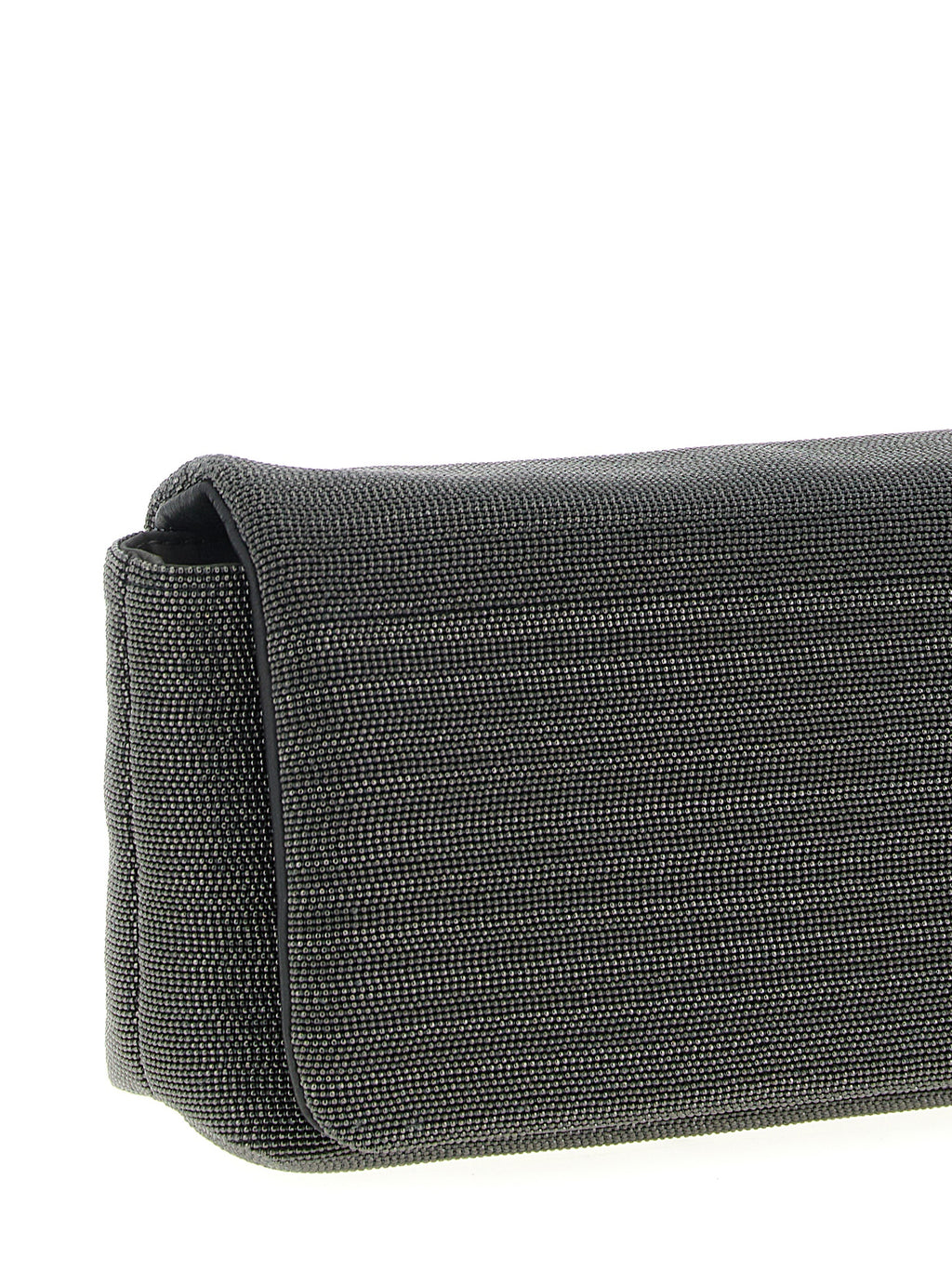 Brunello Cucinelli Black Leather Clutch Bag