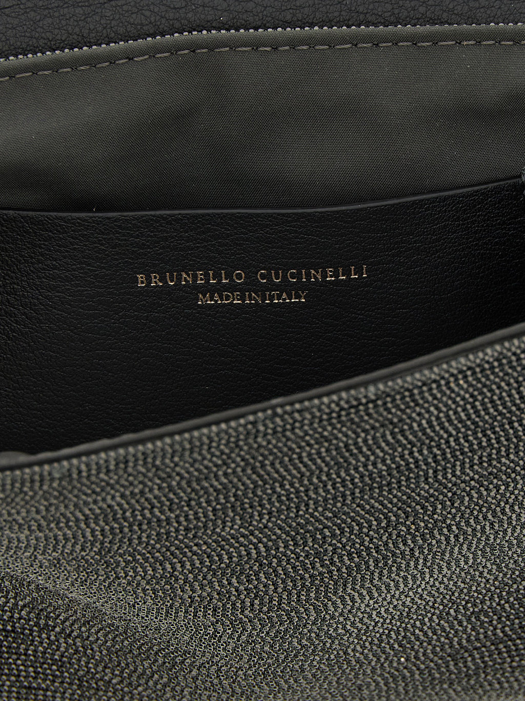 Brunello Cucinelli Black Leather Clutch Bag