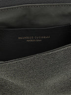Brunello Cucinelli Black Leather Clutch Bag