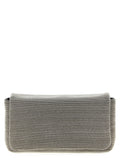 Brunello Cucinelli Silver Leather Clutch Bag
