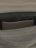 Brunello Cucinelli Silver Leather Clutch Bag