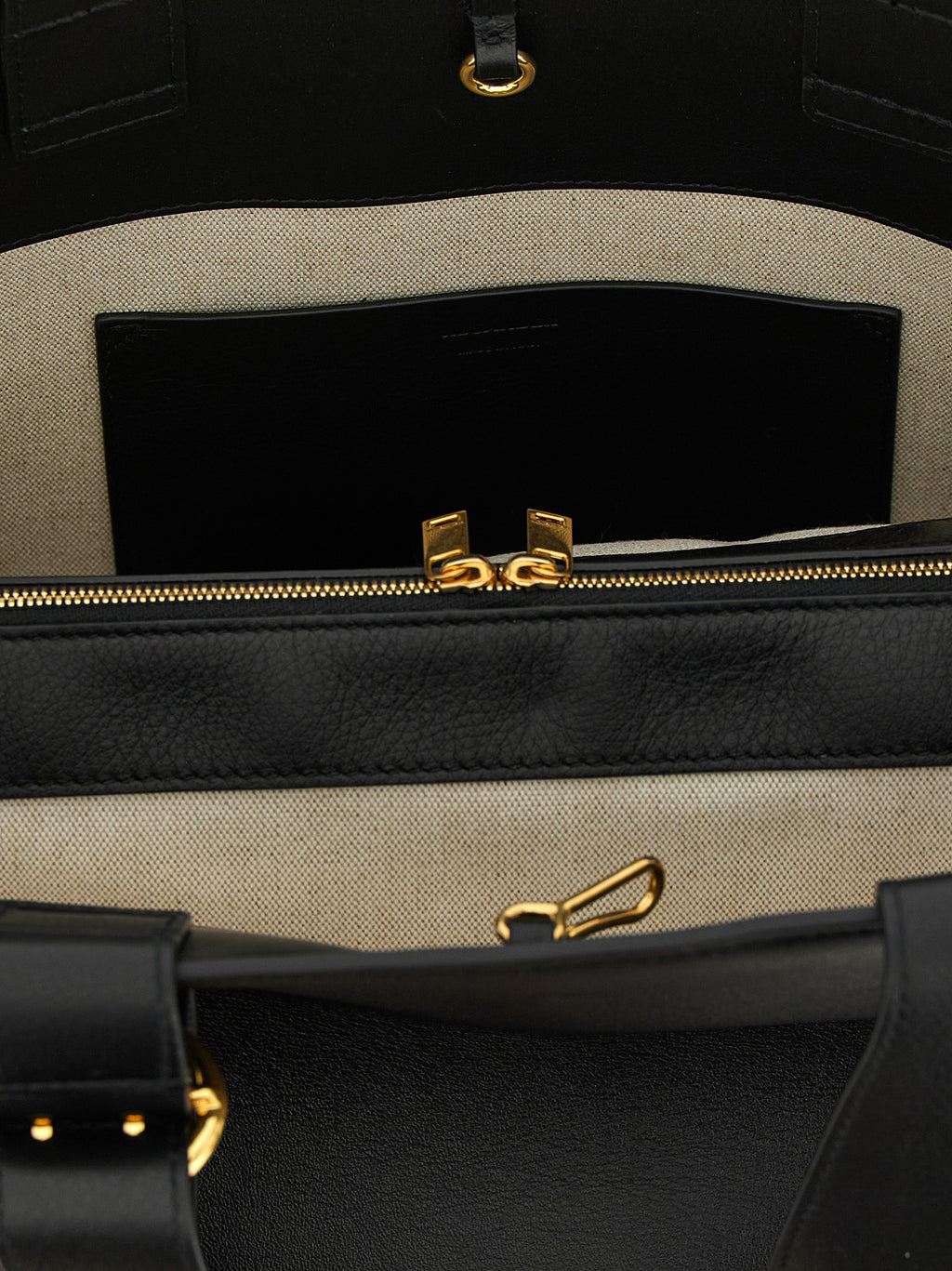 Jil Sander Black Calfskin Tote Bag