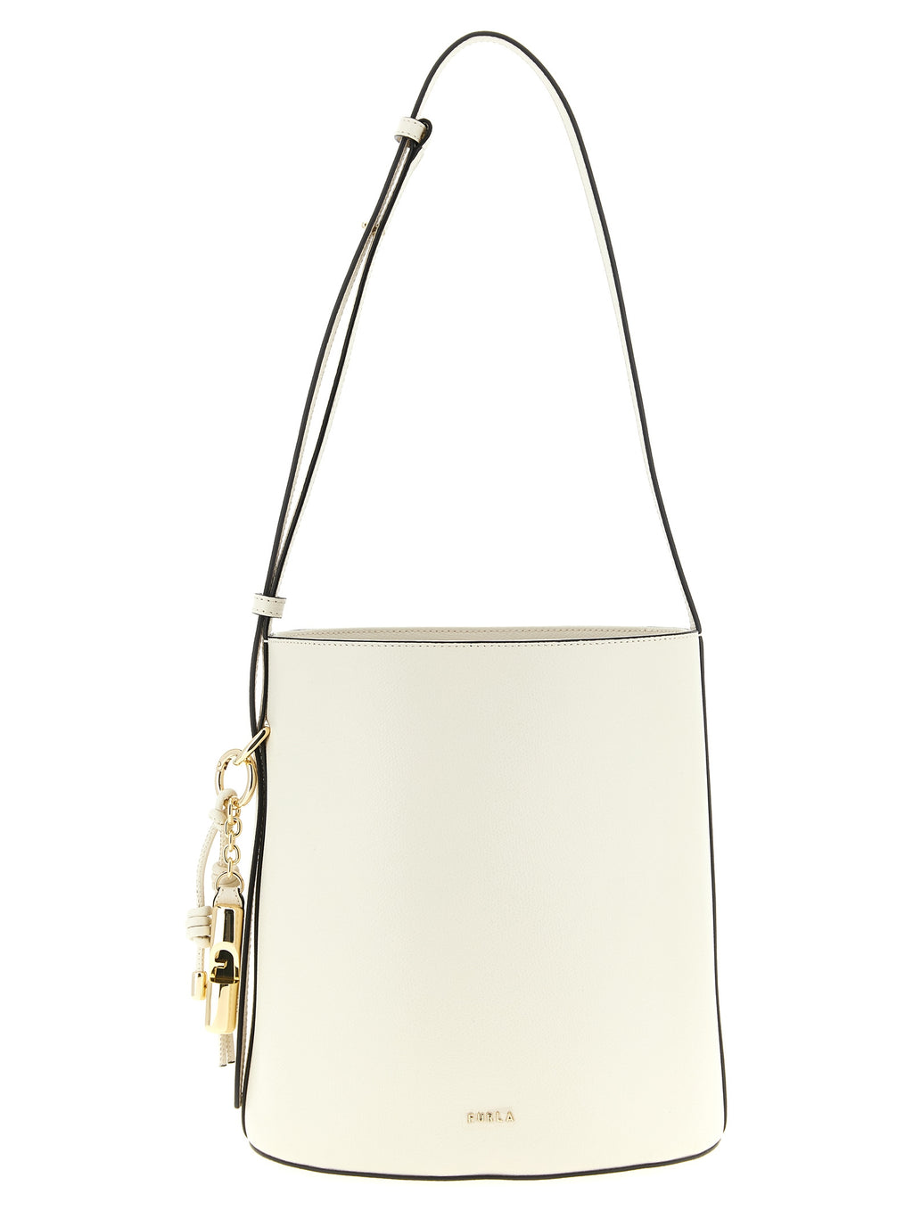 Furla White Calfskin Shoulder Bag