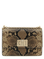 Furla Gray Goatskin Crossbody Bag