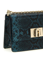 Furla Blue Goatskin Crossbody Bag