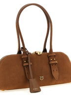 PINKO Brown Cowhide Shoulder Bag