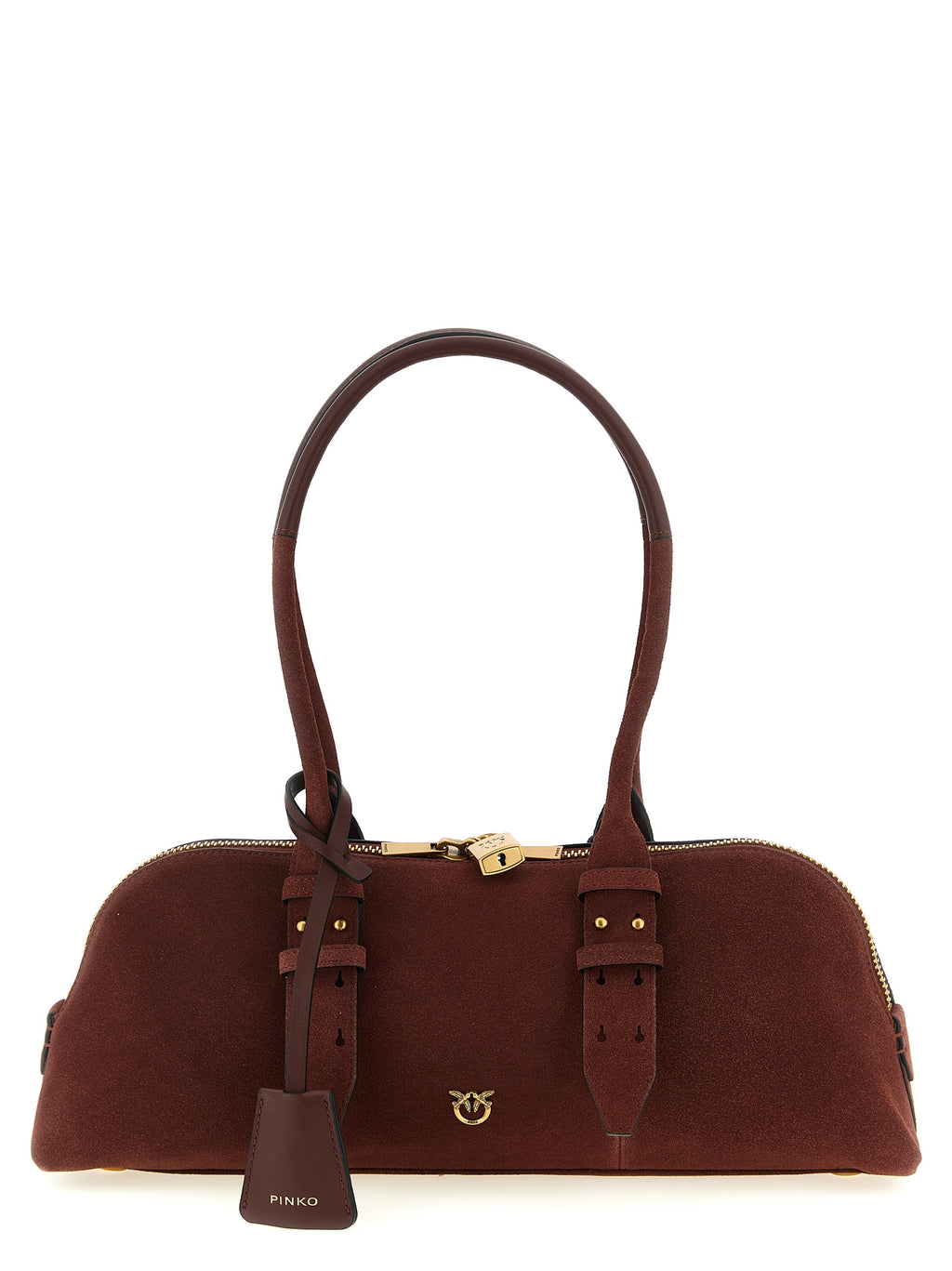 PINKO Bordeaux Cowhide Shoulder Bag