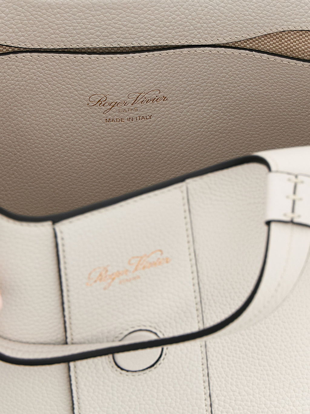 Roger Vivier Gray Calfskin Tote Bag