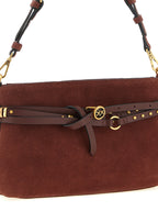 PINKO Bordeaux Lamb Leather Shoulder Bag