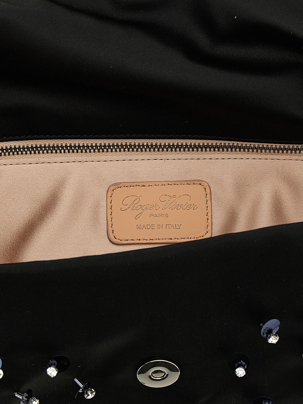 Roger Vivier Black Viscose Clutch Bag