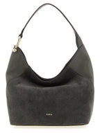Furla Gray Calfskin Shoulder Bag