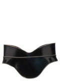 Alexander McQueen Black Leather Regular Belt