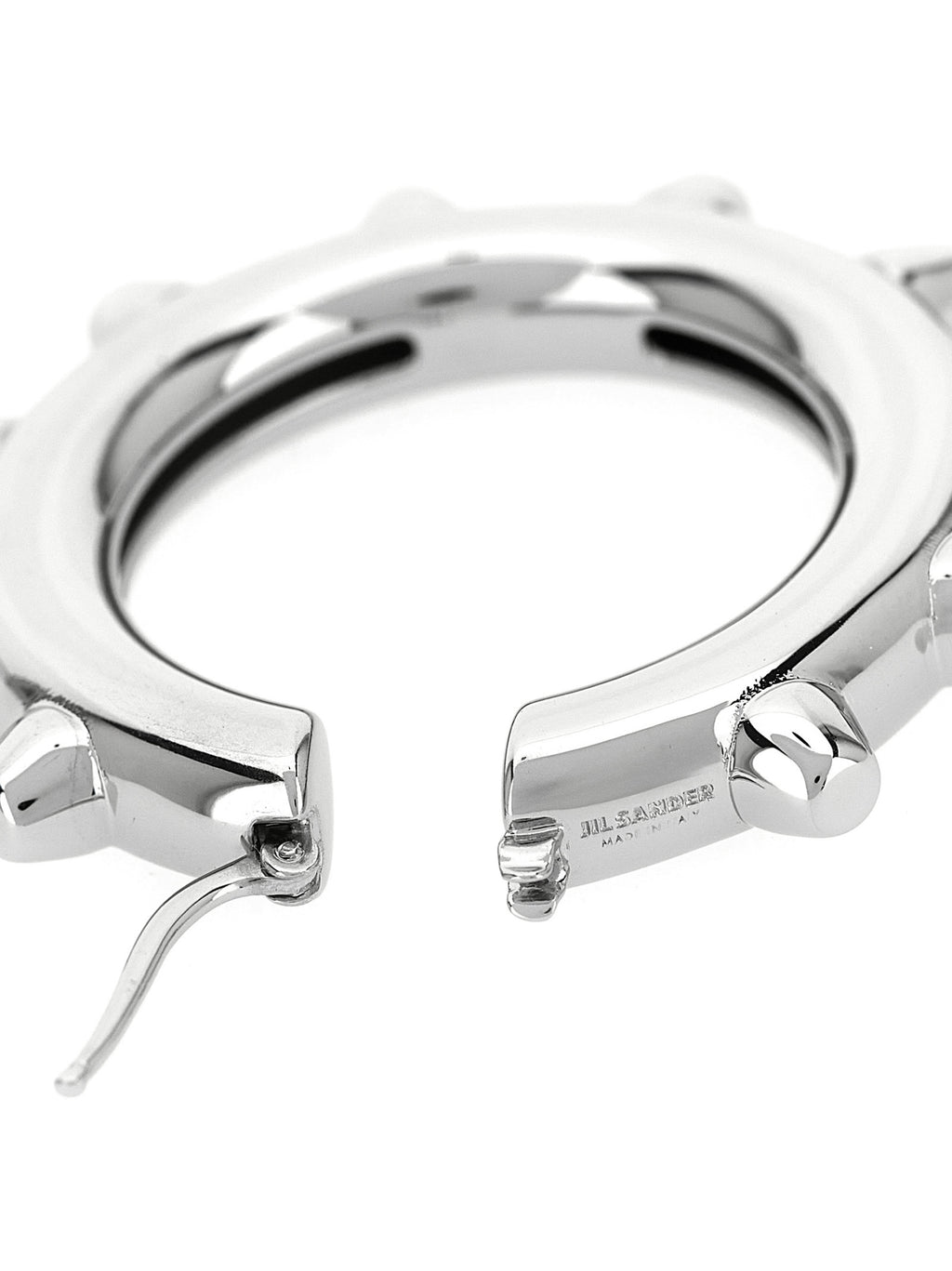 Jil Sander Silver Brass Earrings