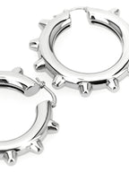 Jil Sander Silver Brass Earrings